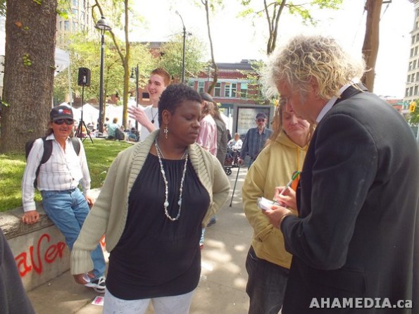 3 AHA MEDIA films HIV testing event at Pigeon Park in Vancouver DTES