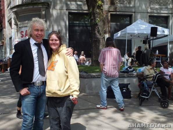 5 AHA MEDIA films HIV testing event at Pigeon Park in Vancouver DTES