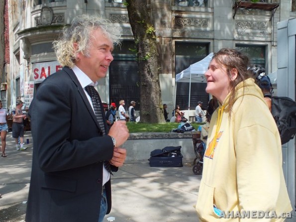 6 AHA MEDIA films HIV testing event at Pigeon Park in Vancouver DTES