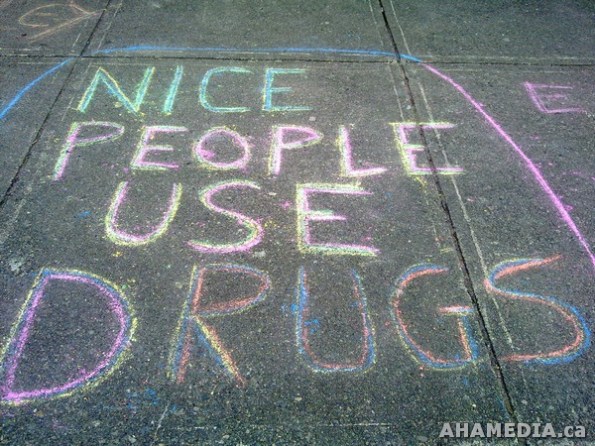 9 AHA MEDIA films VANDU protest of 40 years Drug War Misery in Vancouver DTES