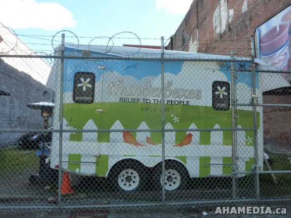1 AHA MEDIA films at Thunderboxes Public Toilets in Vancouver DTES
