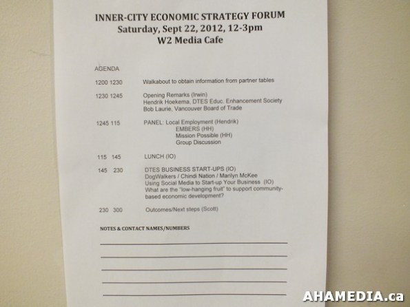 1 AHA MEDIA at Inner City Economic Strategy at W2 Media Cafe in Vancouver