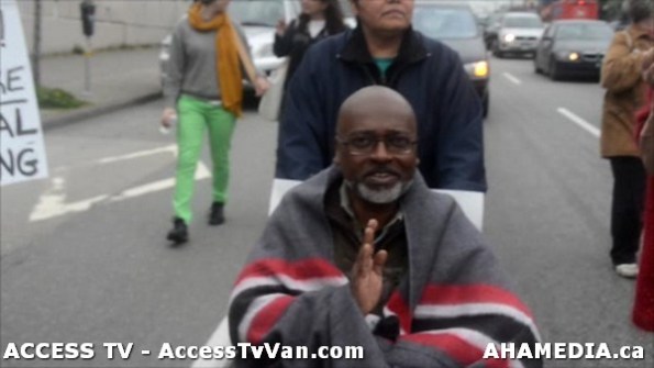 111 AHA MEDIA supports Homeless Dave Hunger Strike to City Hall in Vancouver
