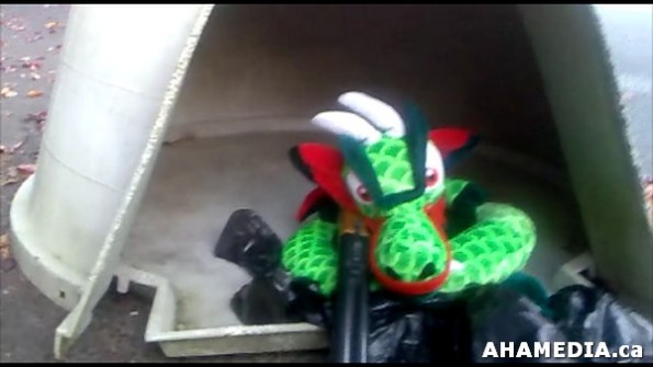 16 AHA MEDIA sees Roland Clarke with Pat and their encounter with Stuffed Green Snake in Vancouver DTE