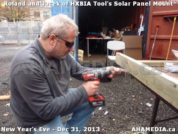 1 AHA MEDIA  sees HXBIA Tool build Solar Panel Mounting System on Tues Dec 31 2013 (117)