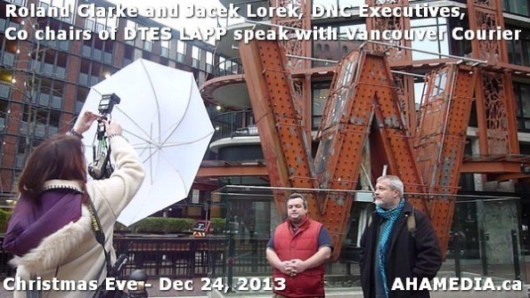 38 AHA MEDIA sees Roland Clarke + Jacek Lorek, DNC Executives, Co-chair DTES LAPP w Vancouver Courier