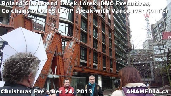 39 AHA MEDIA sees Roland Clarke + Jacek Lorek, DNC Executives, Co-chair DTES LAPP w Vancouver Courier