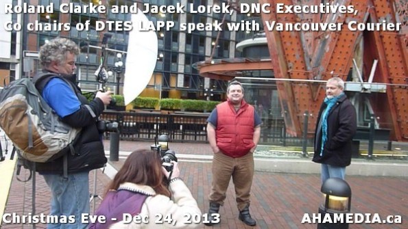 40 AHA MEDIA sees Roland Clarke + Jacek Lorek, DNC Executives, Co-chair DTES LAPP w Vancouver Courier