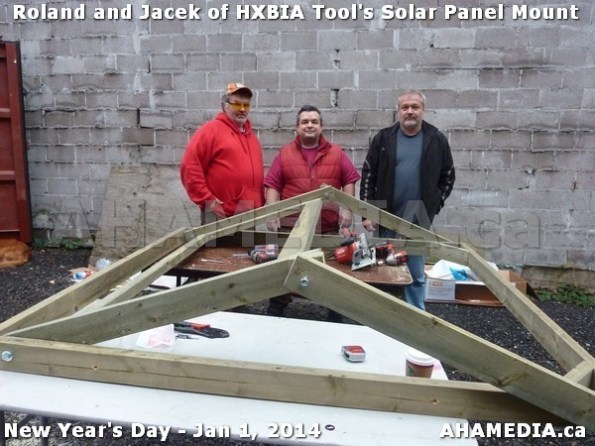 150 AHA MEDIA sees HXBIA Tool test fit solar panel mount on New Year Day Jan 1, 2014