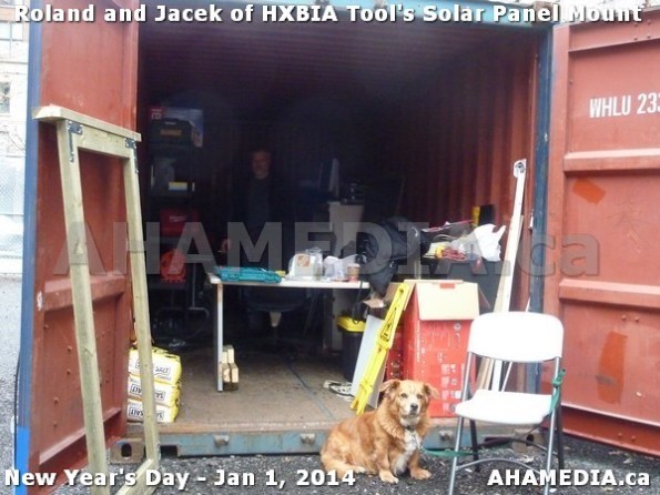 98 AHA MEDIA sees HXBIA Tool test fit solar panel mount on New Year Day Jan 1, 2014