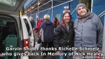 8 Garvin Snider thanks Richelle Schmelz who gives back In Memory of Nick&nbsp;Healey