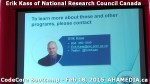 22 AHA MEDIA at Erik Kass of National Research Council of Canada talk at CodeCoreBootcamp – Feb 18, 20