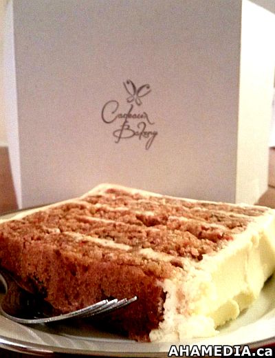 AHA MEDIA enjoys carrot cake from Cadeaux Bakery in Vancouver for National Carrot Cake Day 2015