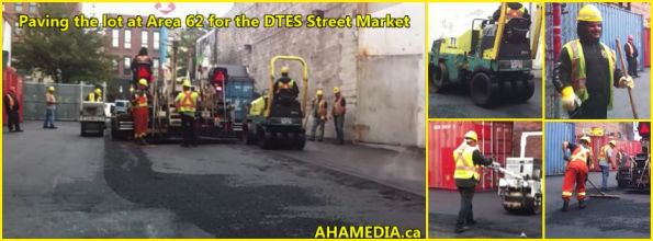 0 Paving the lot at Area 62 for DTES Street Market on Sept 17 2015