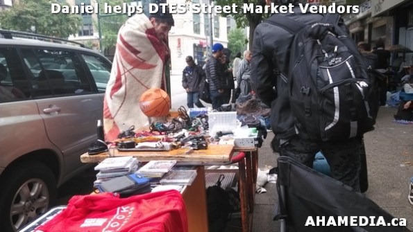 3 AHA MEDIA sees Daniel helping DTES Street Market vendors