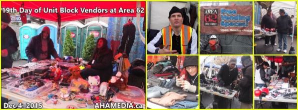 0 AHA MEDIA at 19th Day of Unit Block vendors going to Area 62 DTES Street Market in Vancouver on Dec 4 2015