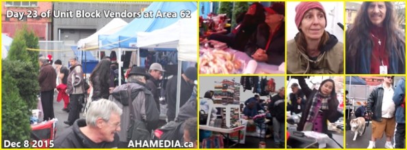 0 AHA MEDIA at 23rd Day of Unit Block vendors going to Area 62 DTES Street Market in Vancouver on Dec 8 2015