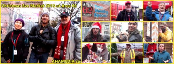 0 AHA MEDIA at Christmas Eve Market 2015 for DTES Street Market Area 62 on Dec 24 2015