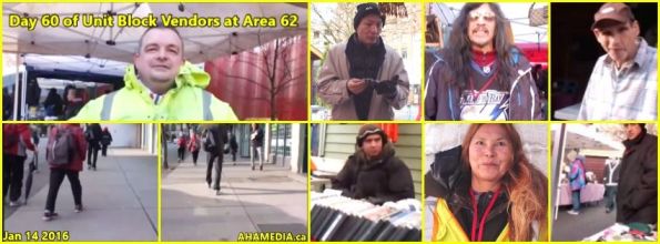 0 AHA MEDIA at 60th Day of Unit Block Vendors going to Area 62 DTES Street Market in Vancouver on Jan 14 2016