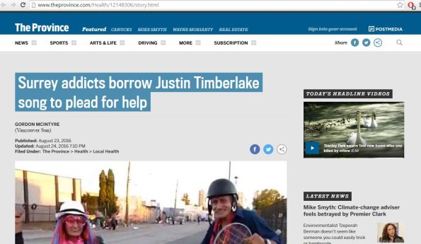 SANSU music video in the Province Paper!